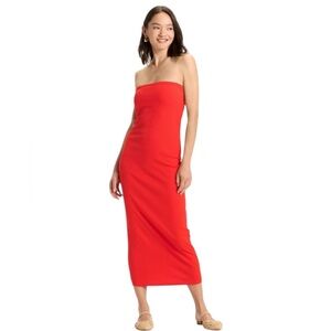 A New Day Ribbed Strapless Maxi Dress Size Large